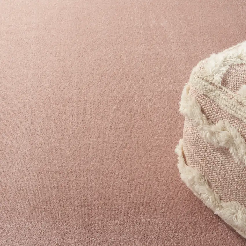 7' Pink Square Indoor Outdoor Area Rug Photo 9