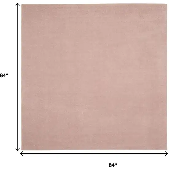 7' Pink Square Indoor Outdoor Area Rug Photo 3