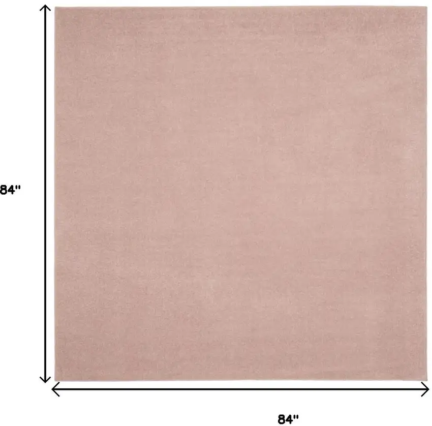 7' Pink Square Indoor Outdoor Area Rug Photo 3
