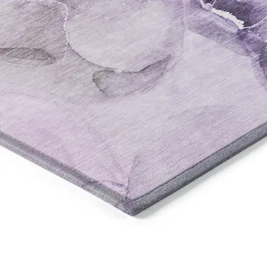 3' X 5' Purple Abstract Washable Non Skid Indoor Outdoor Area Rug Photo 7