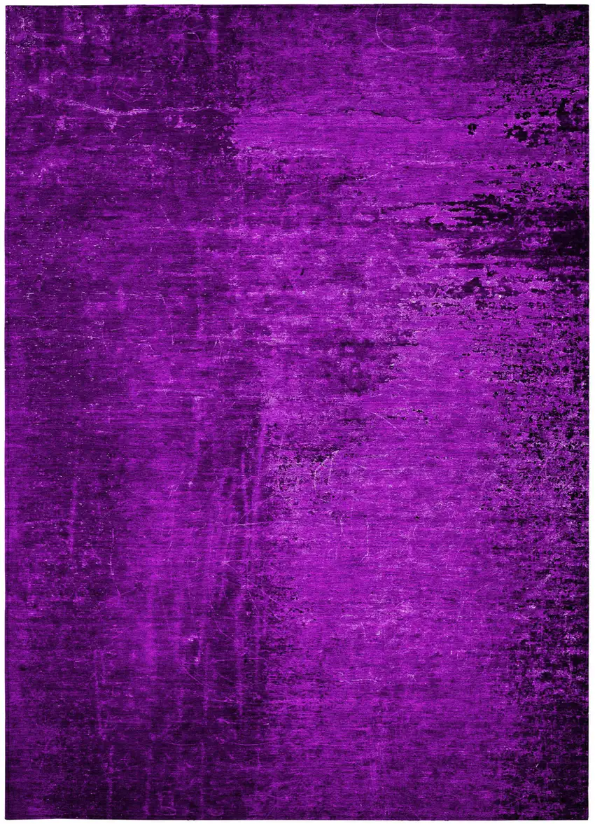 Purple Abstract Washable Non Skid Indoor Outdoor Area Rug Photo 4