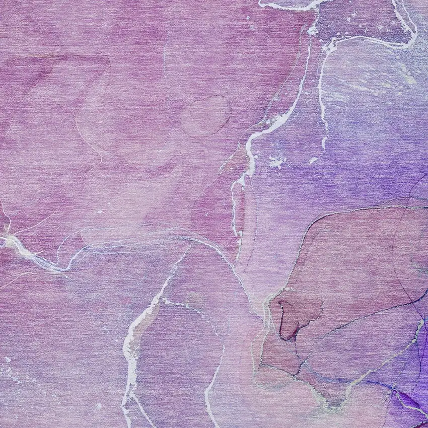 Purple Abstract Washable Non Skid Indoor Outdoor Area Rug Photo 6