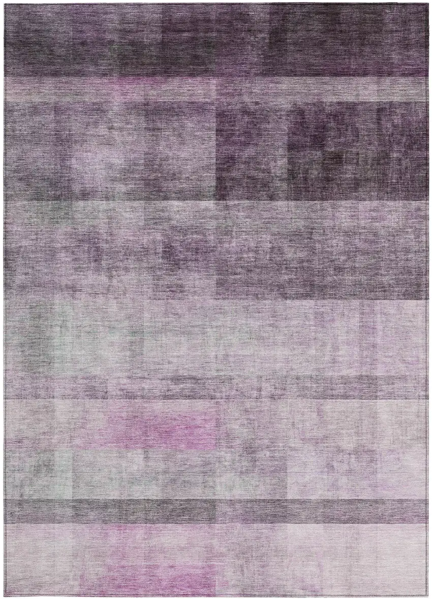 Purple Ombre Washable Non Skid Indoor Outdoor Area Rug Photo 5