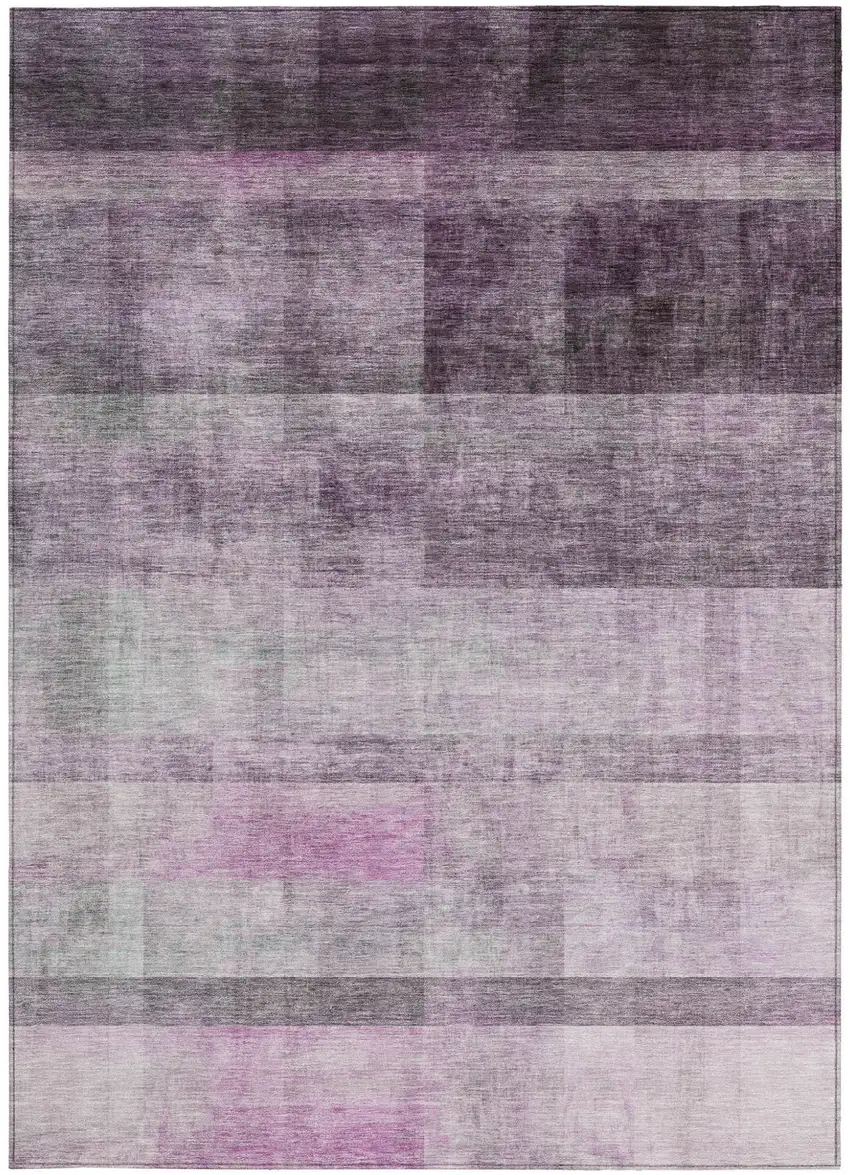 Purple Ombre Washable Non Skid Indoor Outdoor Area Rug Photo 5