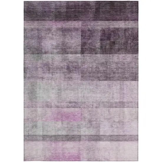 Purple Ombre Washable Non Skid Indoor Outdoor Area Rug Photo 4
