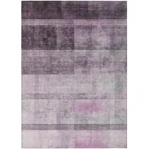 Photo of 3' X 5' Purple Ombre Washable Non Skid Indoor Outdoor Area Rug