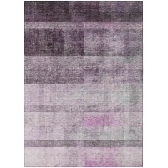 Purple Ombre Washable Non Skid Indoor Outdoor Area Rug Photo 2
