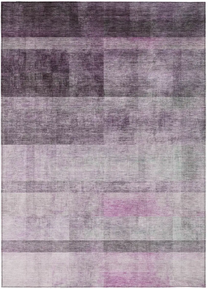 Purple Ombre Washable Non Skid Indoor Outdoor Area Rug Photo 2