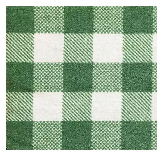 2' X 3' Sage Green And White Plaid Tufted Washable Non Skid Area Rug Photo 4