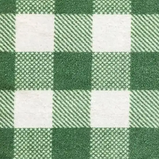 2' X 3' Sage Green And White Plaid Tufted Washable Non Skid Area Rug Photo 3