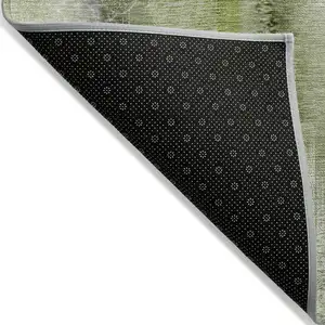 Photo of 3' X 5' Sage Washable Non Skid Indoor Outdoor Area Rug