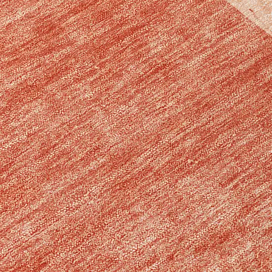 Salmon Abstract Washable Indoor Outdoor Area Rug Photo 6