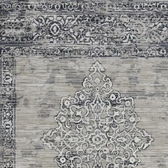 Sand Charcoal Machine Woven Distressed Vintage Traditional Indoor Area Rug Photo 7