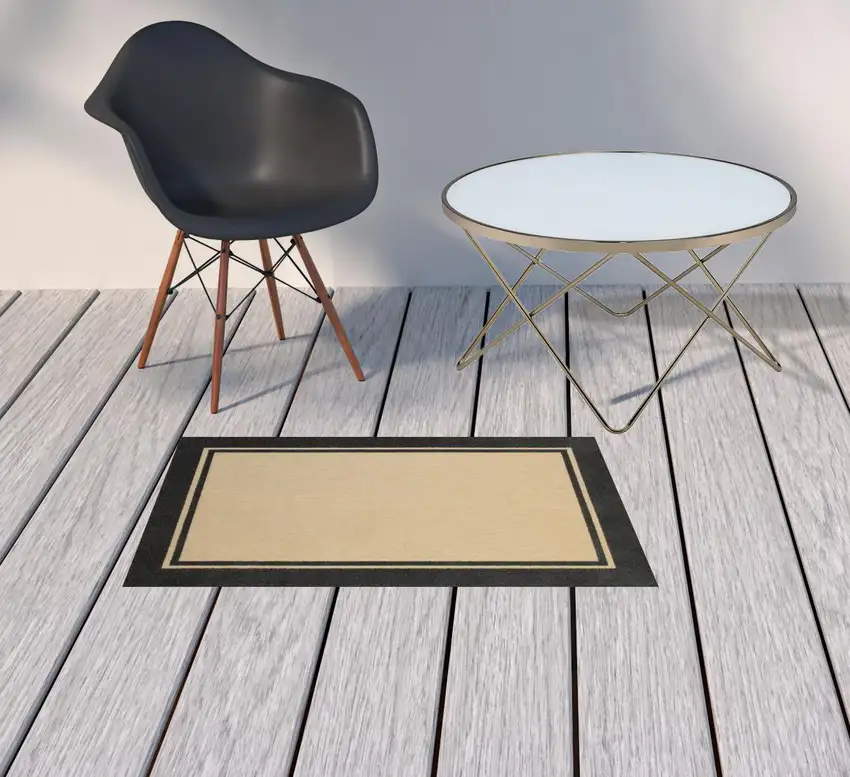 2' X 4' Sand Stain Resistant Indoor Outdoor Area Rug Photo 2