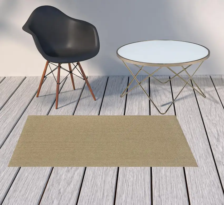 3' X 5' Sand Stain Resistant Indoor Outdoor Area Rug Photo 2