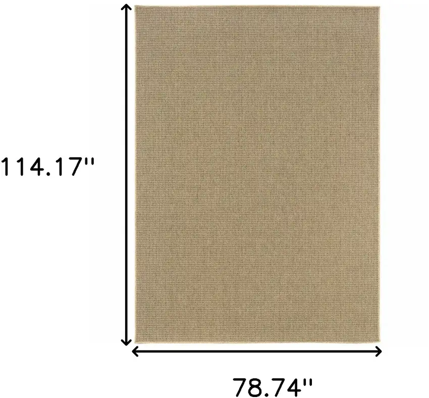 Beige Stain Resistant Indoor Outdoor Area Rug Photo 3
