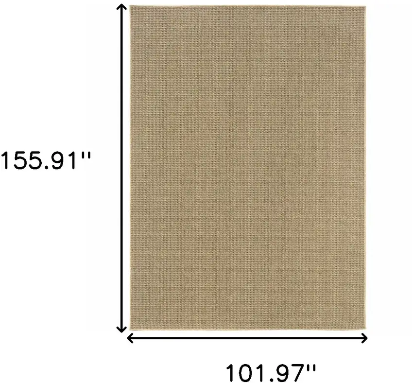 Beige Stain Resistant Indoor Outdoor Area Rug Photo 3