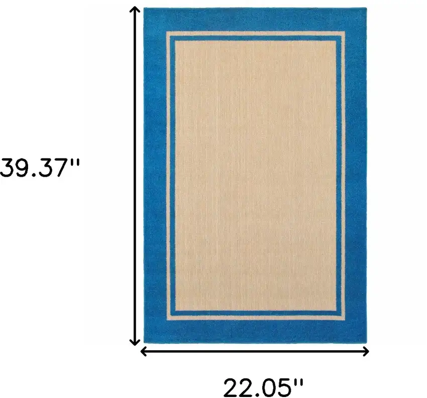 2' X 4' Sand Stain Resistant Indoor Outdoor Area Rug Photo 5