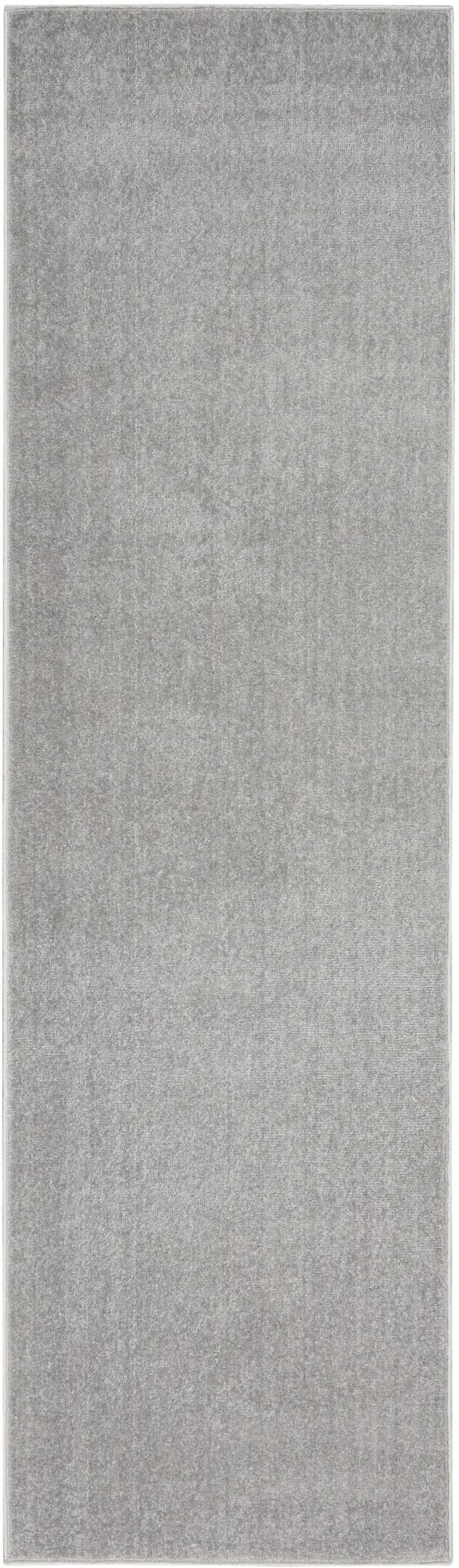 8' Gray Indoor Outdoor Runner Rug Photo 2