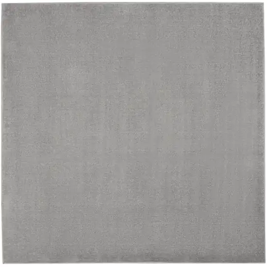 7' Gray Square Indoor Outdoor Area Rug Photo 1