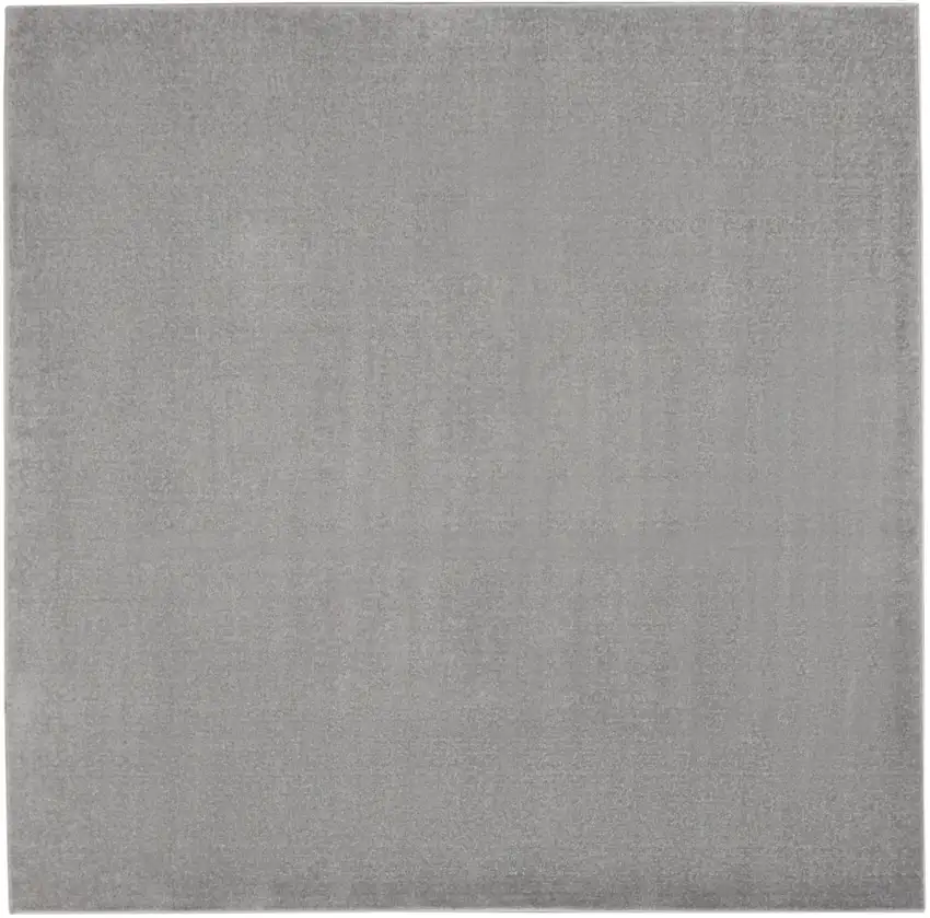 7' Gray Square Indoor Outdoor Area Rug Photo 1