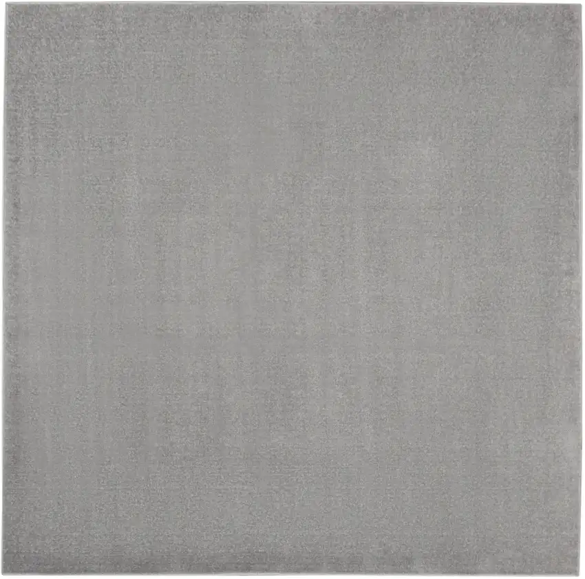 7' X 7' Silver Grey Square Non Skid Indoor Outdoor Area Rug Photo 2