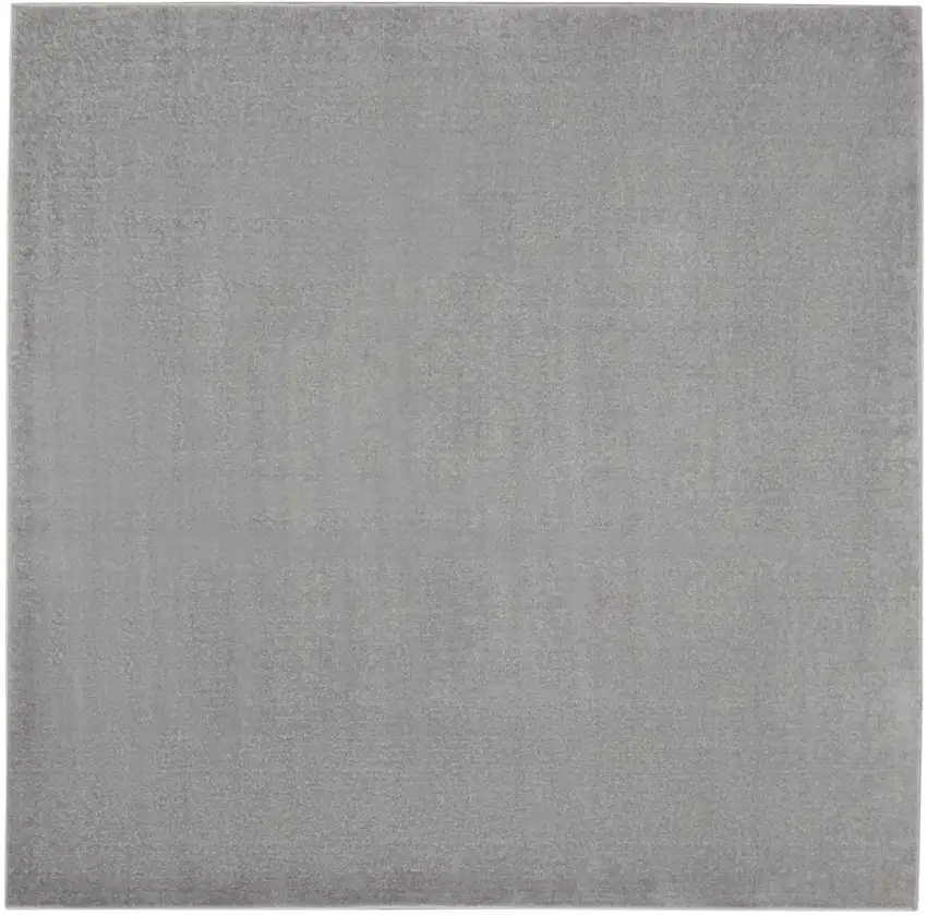 7' Gray Square Indoor Outdoor Area Rug Photo 3