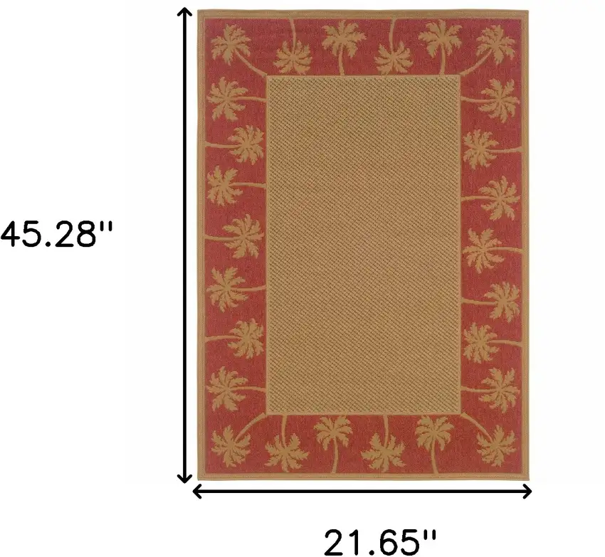 2' X 3' Stain Resistant Indoor Outdoor Area Rug Photo 6