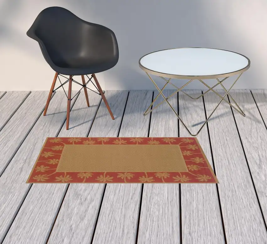 2' X 3' Stain Resistant Indoor Outdoor Area Rug Photo 2