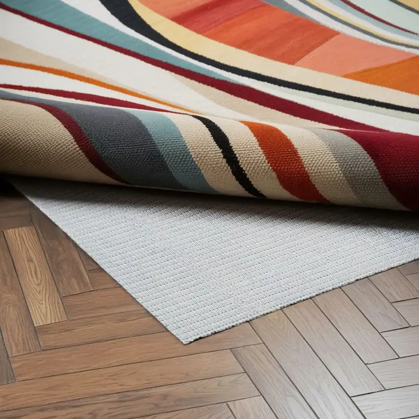 Beige Non Slip Rug Pad Photo 1