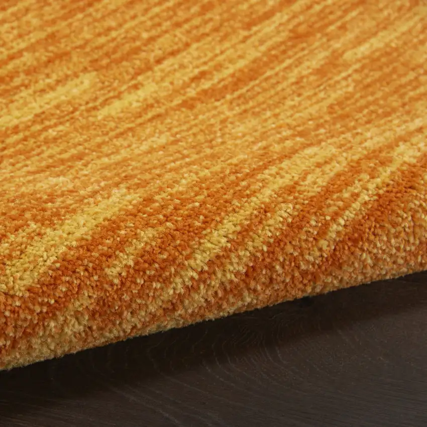 4' Orange Round Indoor Outdoor Area Rug Photo 9