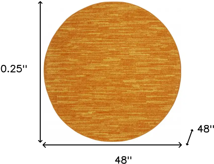 4' X 4' Sunburst Round Non Skid Indoor Outdoor Area Rug Photo 5