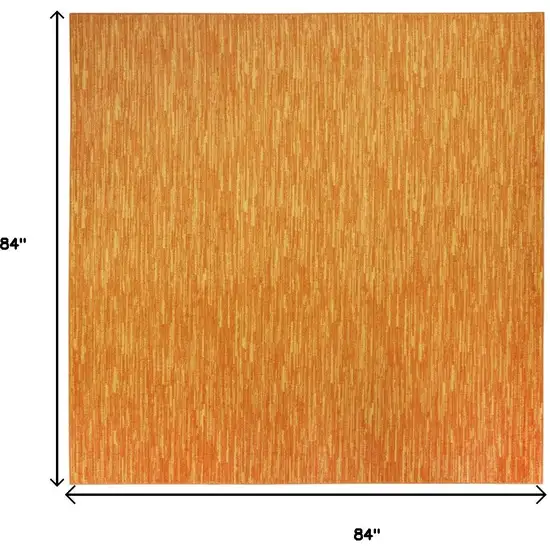 7' Orange Square Indoor Outdoor Area Rug Photo 6