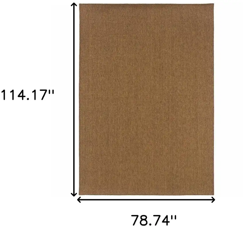 6' X 9' Tan Stain Resistant Indoor Outdoor Area Rug Photo 5