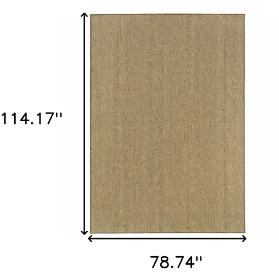 Tan Stain Resistant Indoor Outdoor Area Rug Photo 3