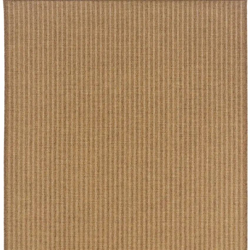 Tan Striped Stain Resistant Indoor Outdoor Area Rug Photo 4