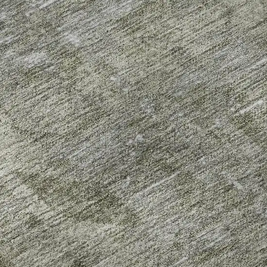 8' X 8' Taupe And Beige Oriental Washable Round Rug With UV Protection Photo 8