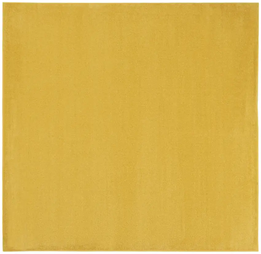 7' X 7' Yellow Square Non Skid Indoor Outdoor Area Rug Photo 1