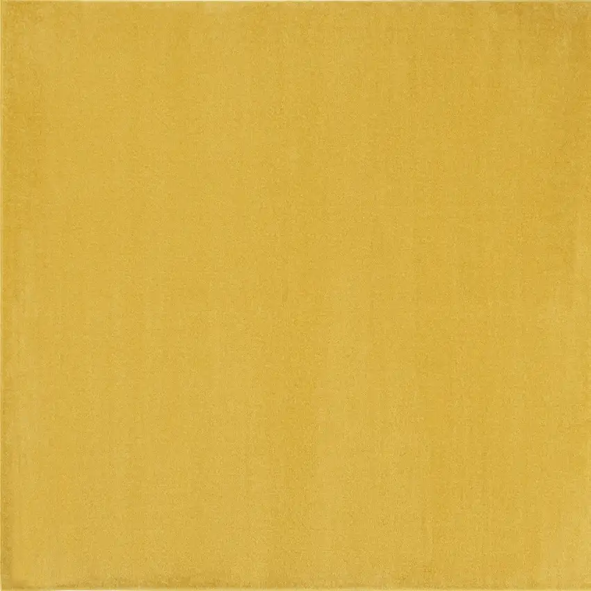 7' X 7' Yellow Square Non Skid Indoor Outdoor Area Rug Photo 5