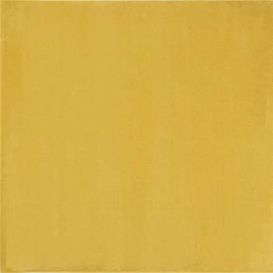 7' Yellow Square Indoor Outdoor Area Rug Photo 8