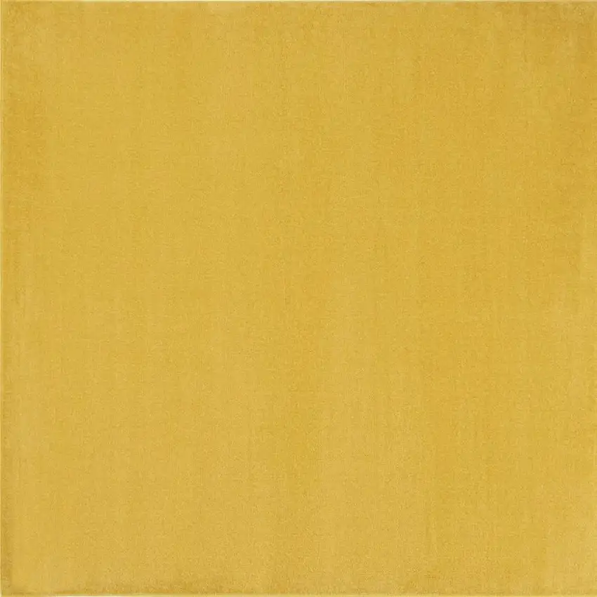 7' Yellow Square Indoor Outdoor Area Rug Photo 8