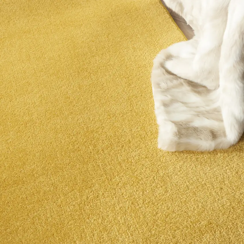 7' X 7' Yellow Square Non Skid Indoor Outdoor Area Rug Photo 6