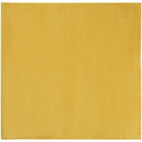 7' Yellow Square Indoor Outdoor Area Rug Photo 1