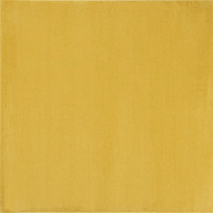 7' X 7' Yellow Square Non Skid Indoor Outdoor Area Rug Photo 4