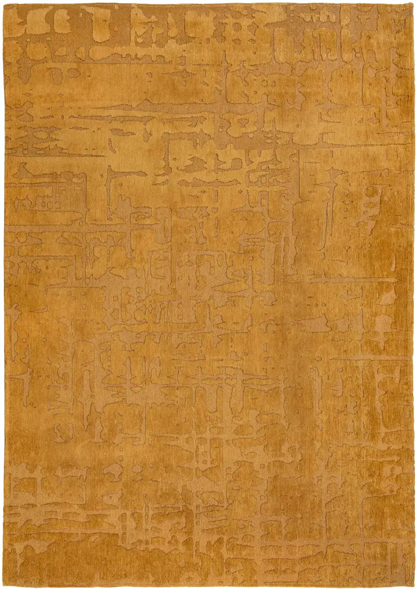 10' Yellow Abstract Non Skid Area Rug Photo 2