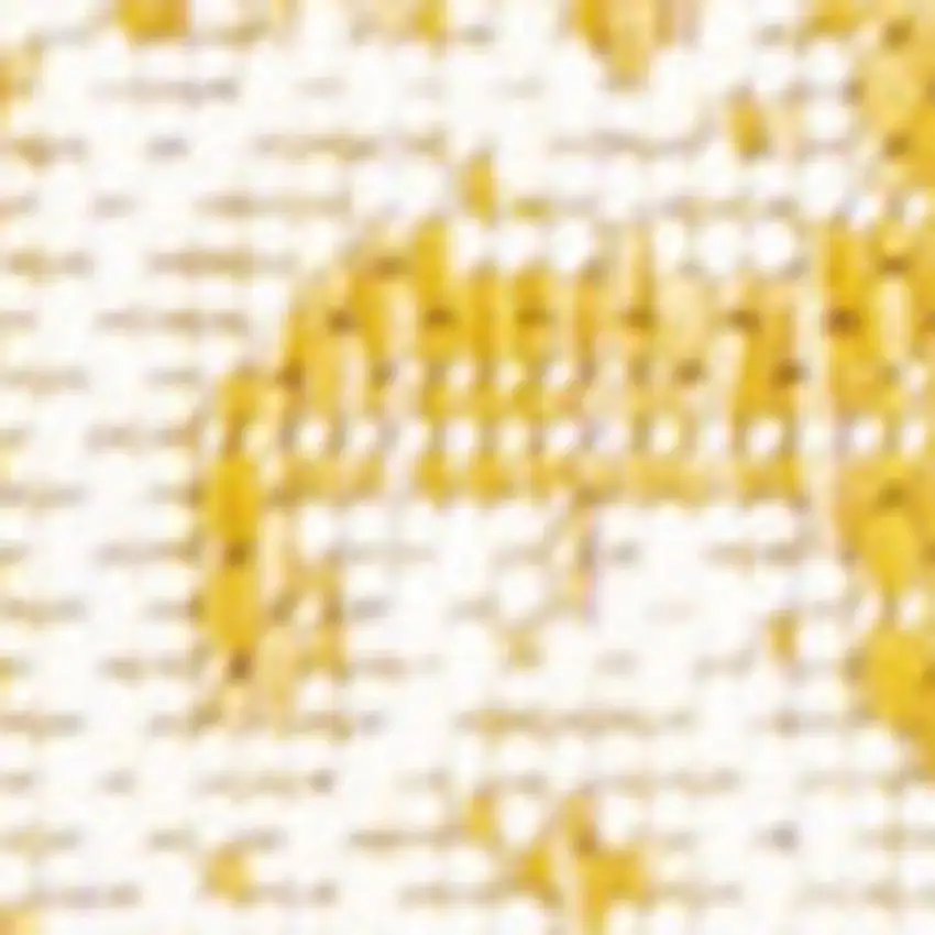 10' Yellow And Cream Medallion Indoor Outdoor Runner Rug Photo 3