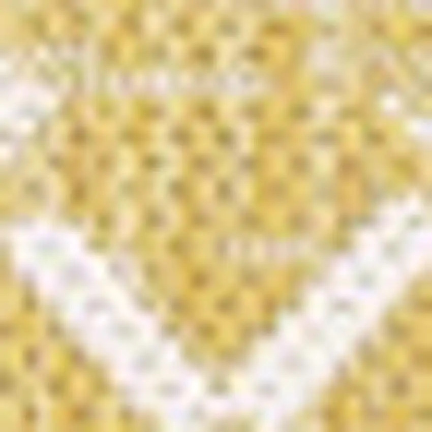 5' Yellow And Cream Square Trellis Indoor Outdoor Area Rug Photo 3