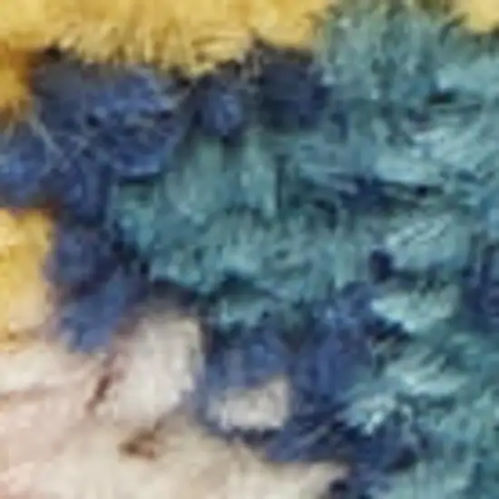 8' Yellow Floral Power Loom Runner Rug Photo 3