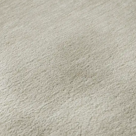 8' Yellow Green And Ivory Geometric Washable Round Rug With UV Protection Photo 7