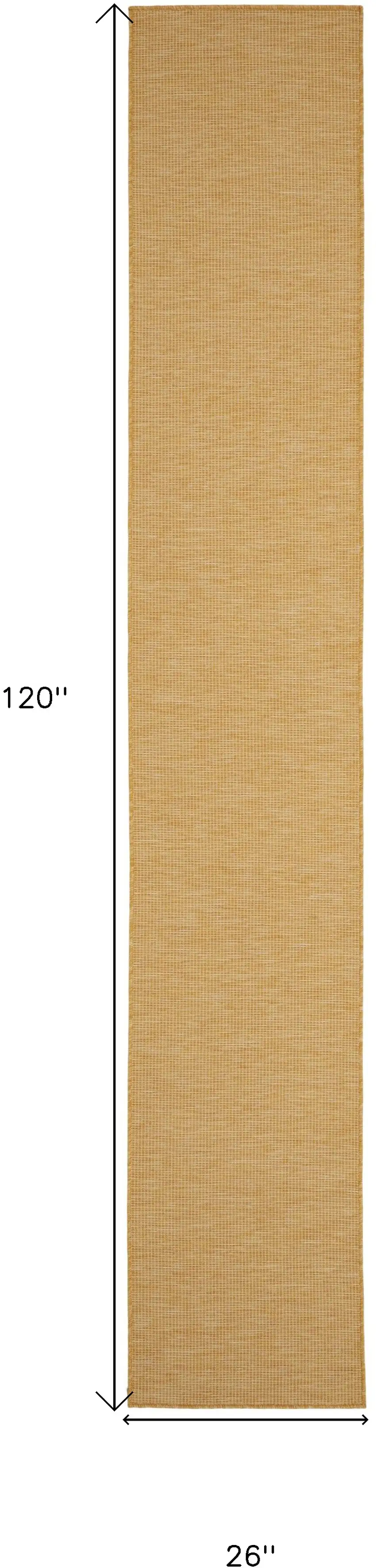 10' Yellow Indoor Outdoor Area Rug Photo 3